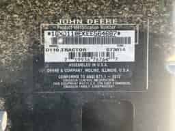 2014 John Deere D110 Image