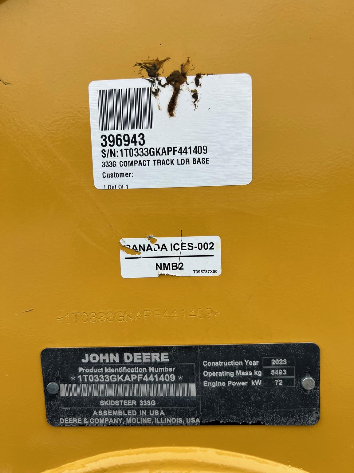 2023 John Deere 333G Image