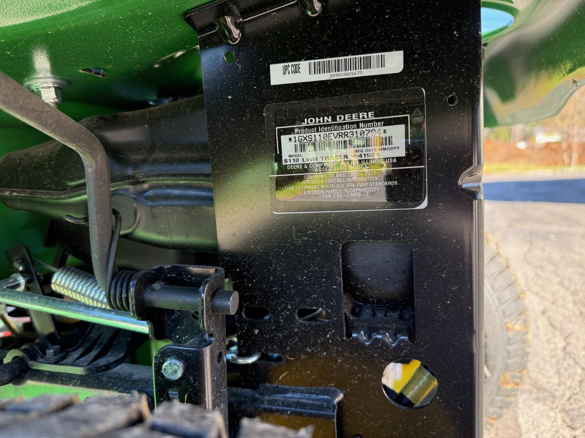 2024 John Deere S110 Image