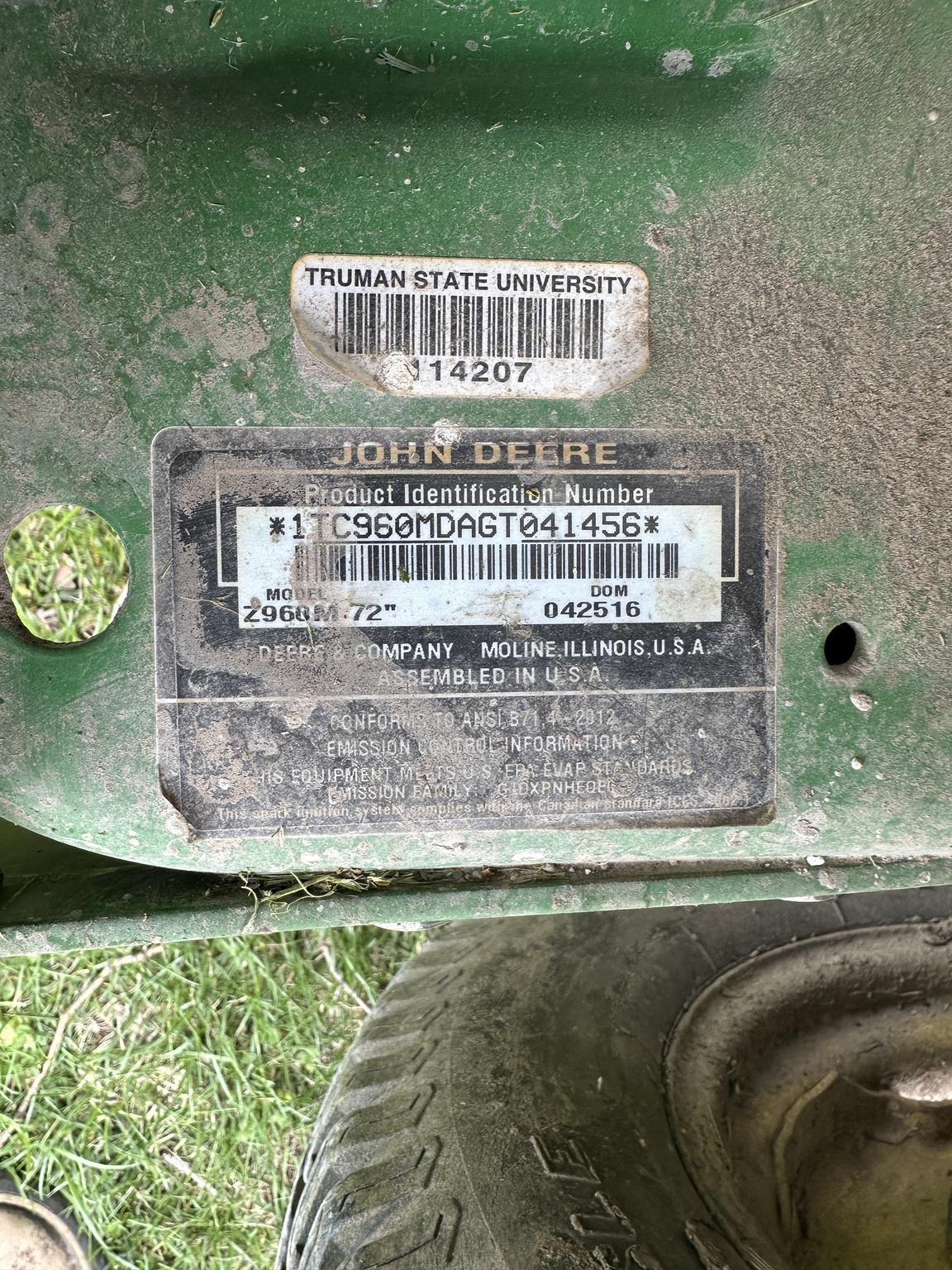 2016 John Deere Z960M Image