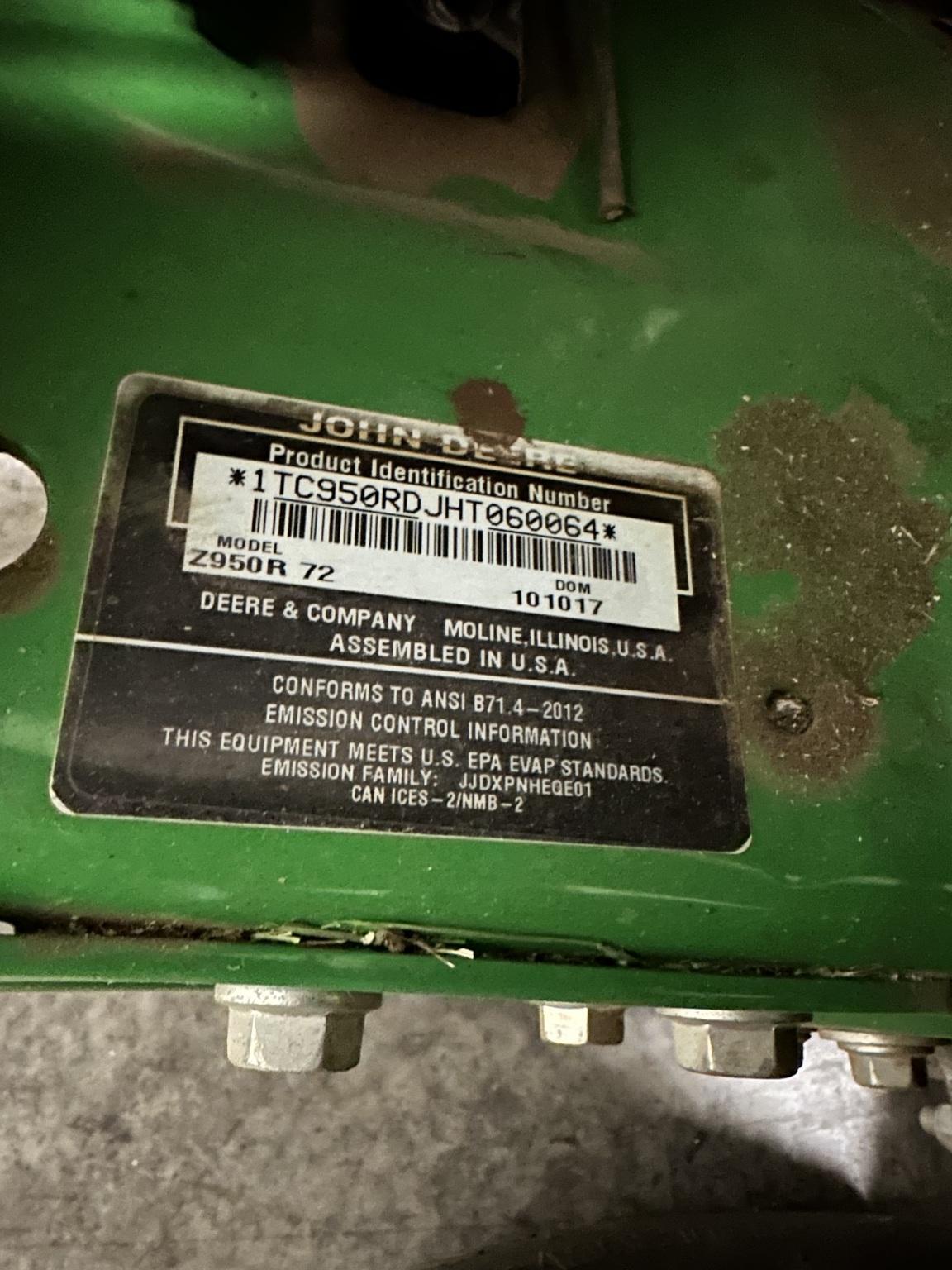 2018 John Deere Z950R Image