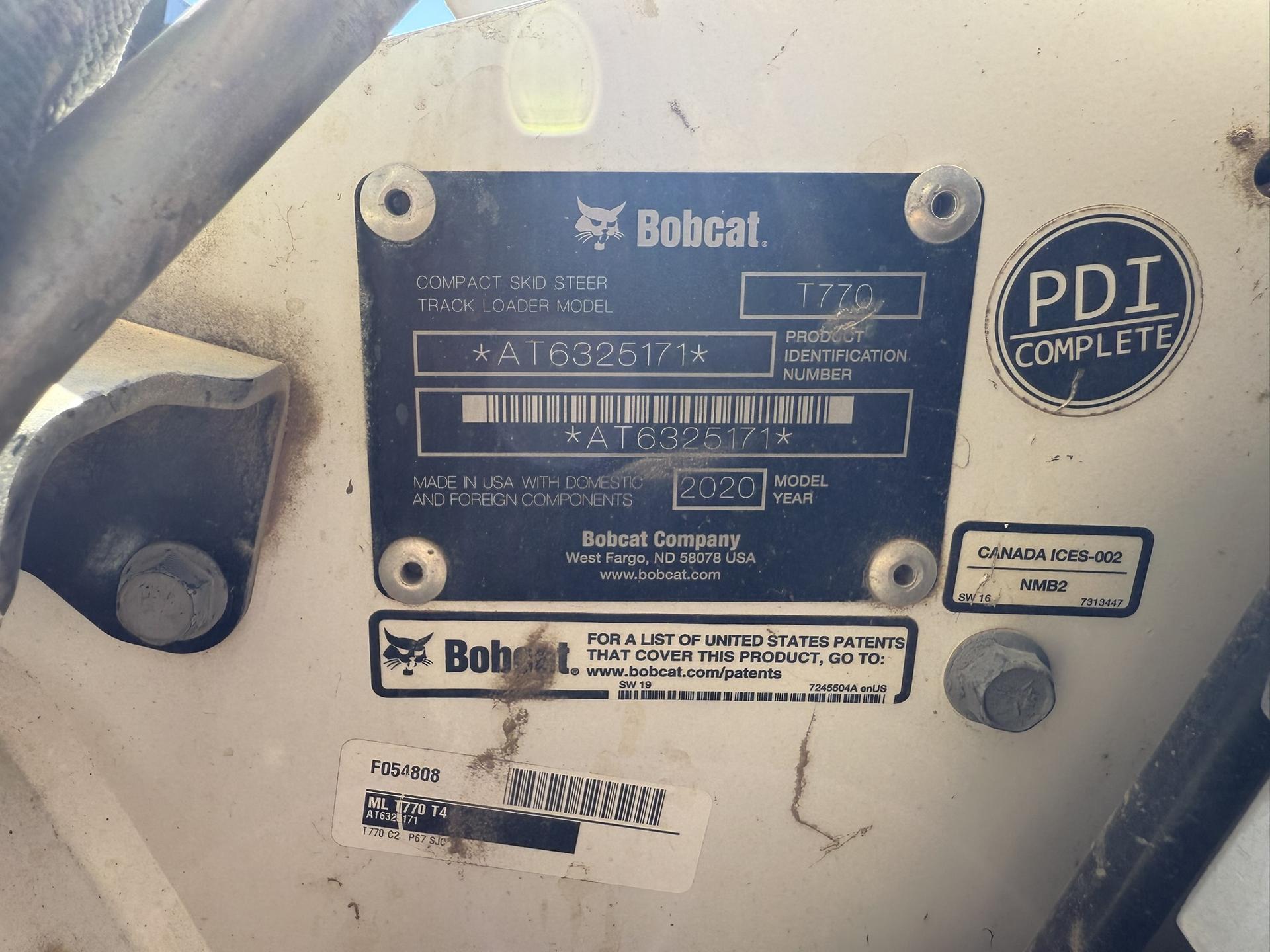 2020 Bobcat T770 Image
