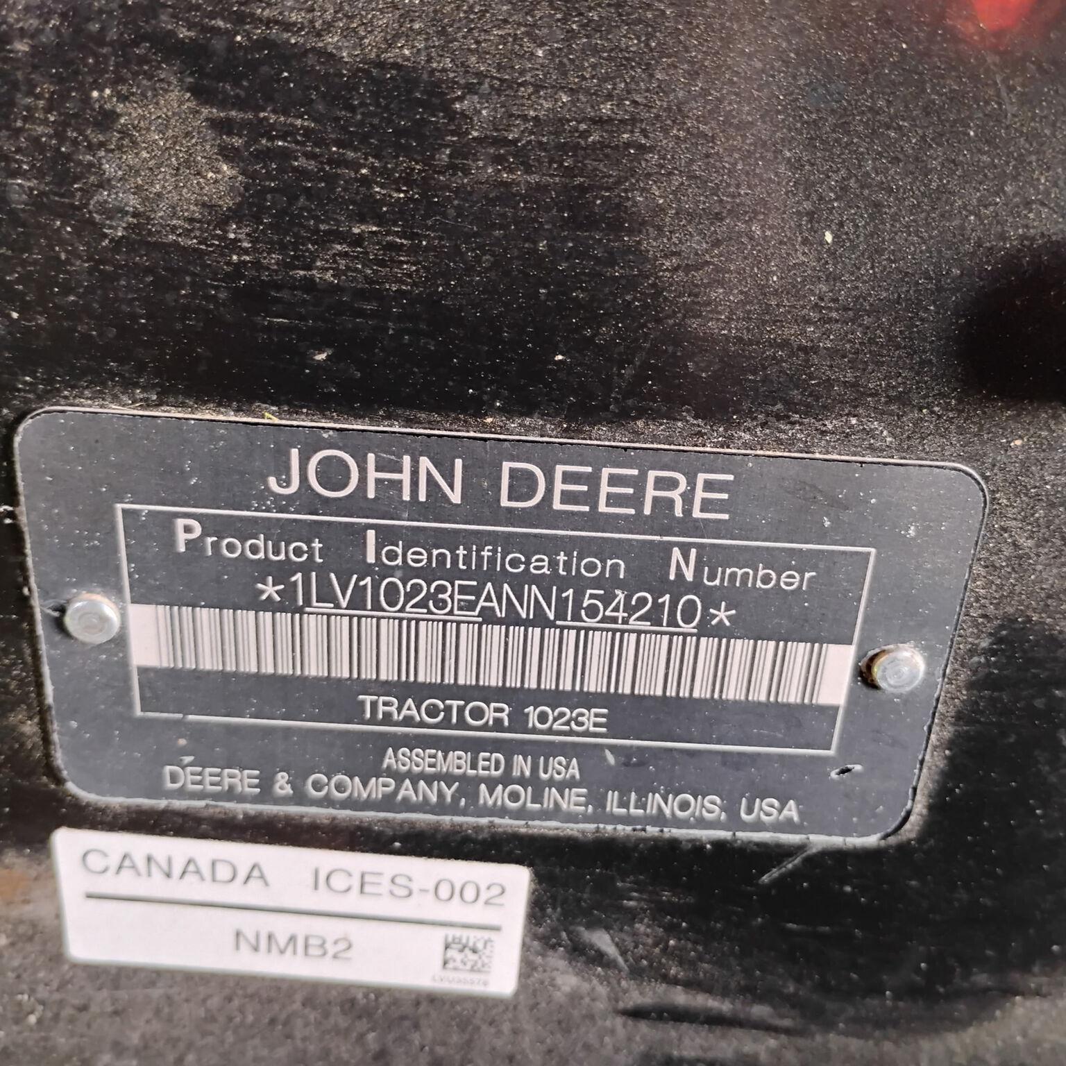 2022 John Deere 1023E Image