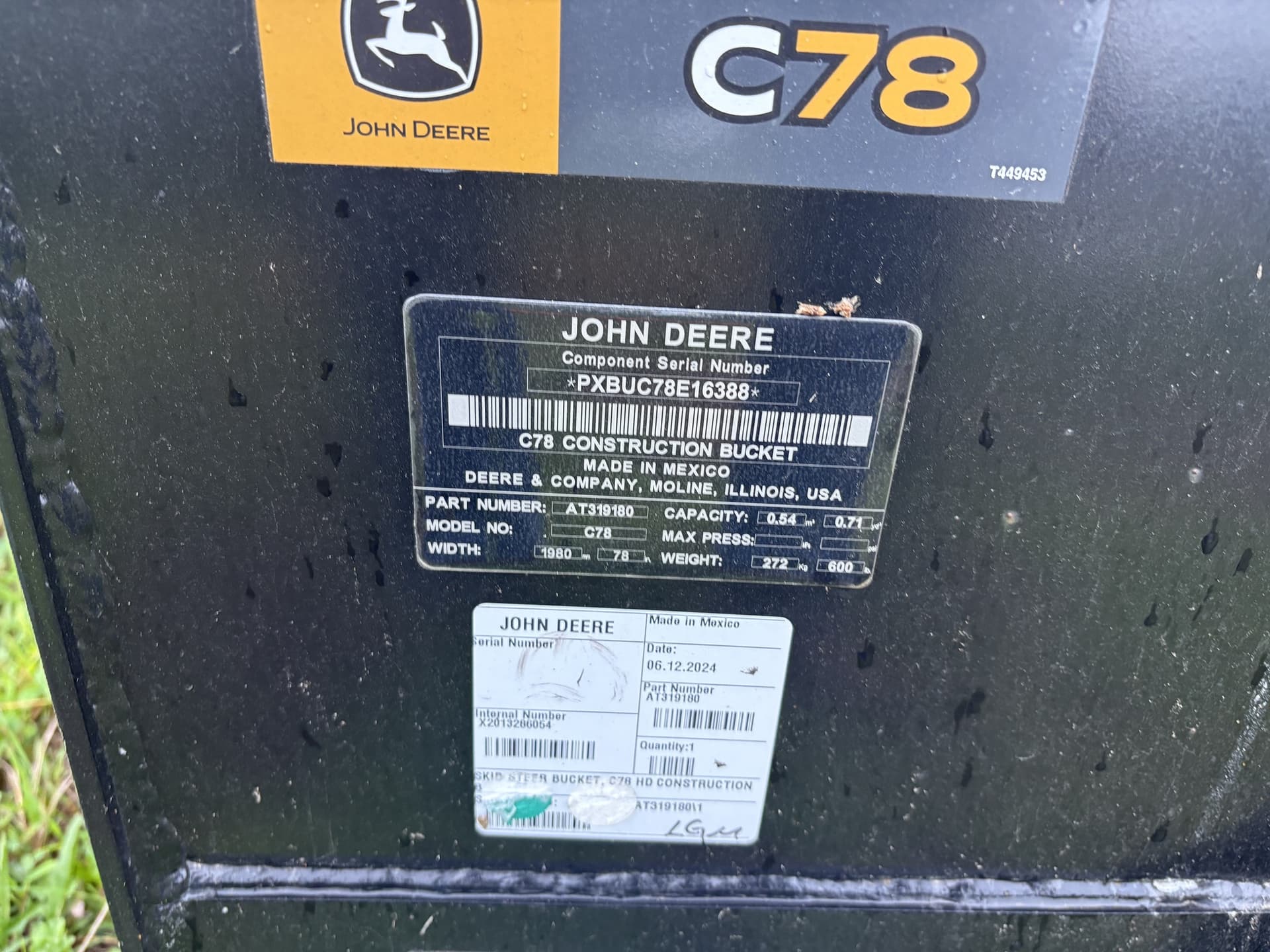 2025 John Deere 78″ construction Image