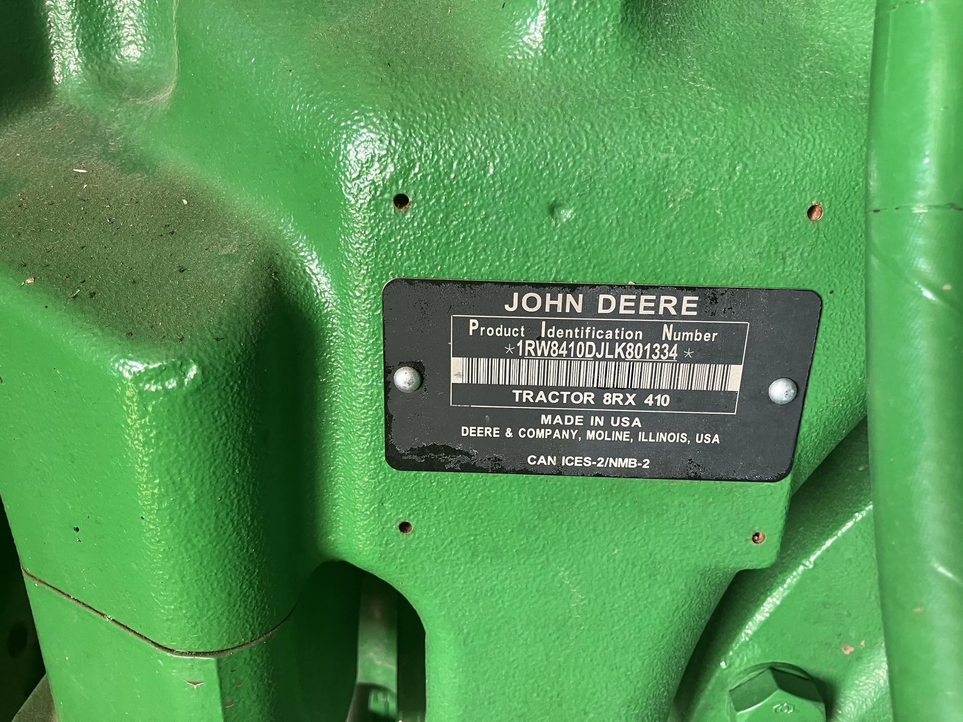 2020 John Deere 8RX 410 Image