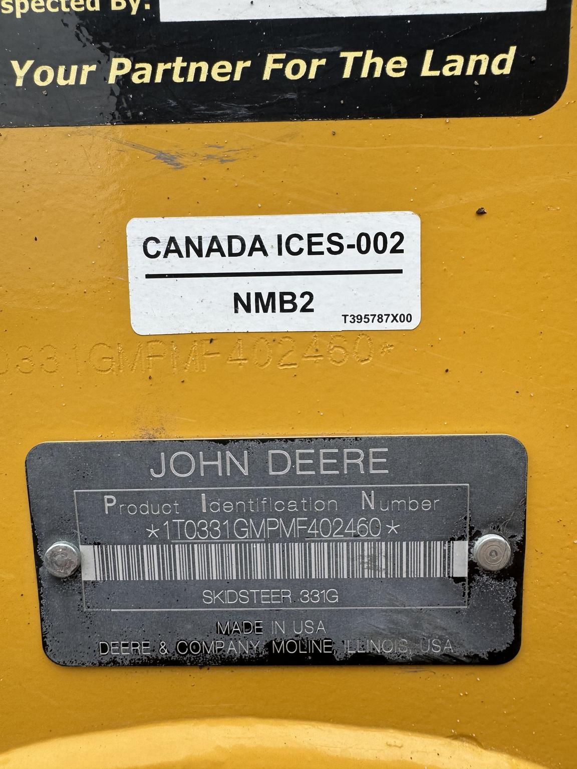2021 John Deere 331G Image
