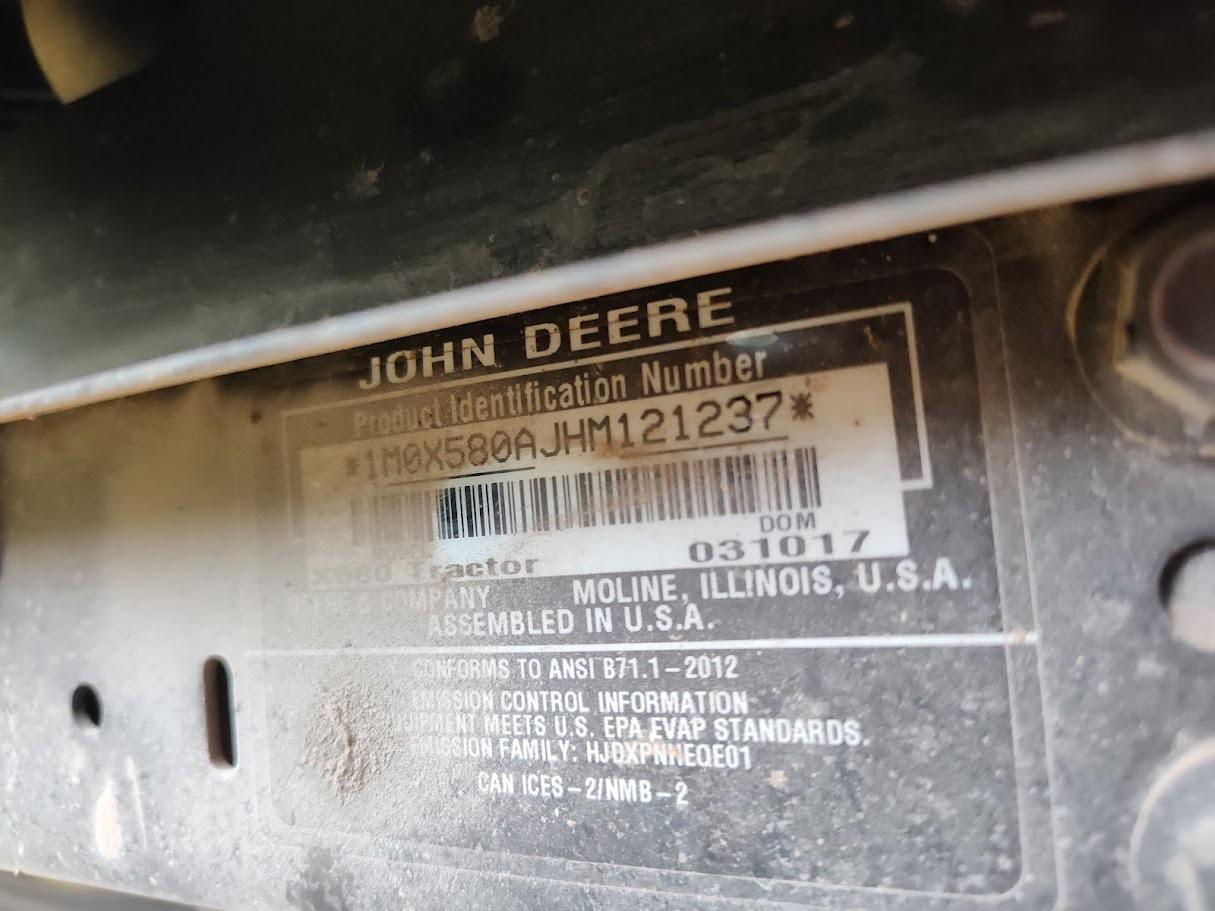 2017 John Deere x580 Image