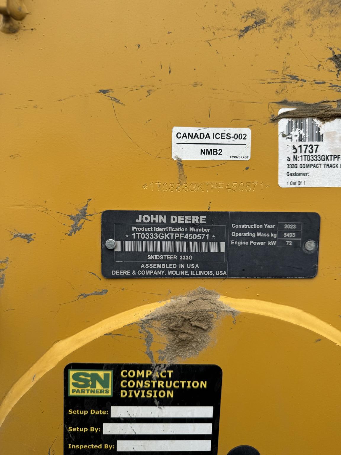 2023 John Deere 333G Image