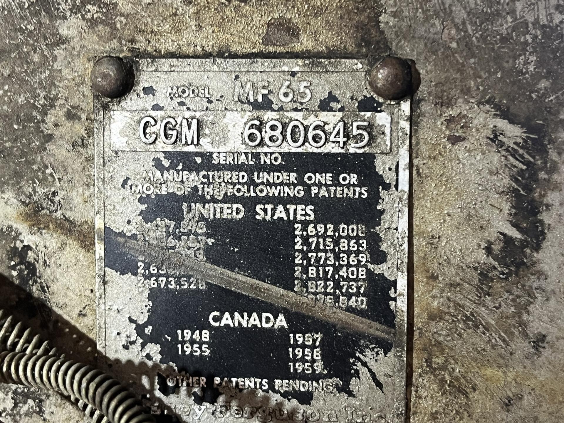 1961 Massey Ferguson 65 Image