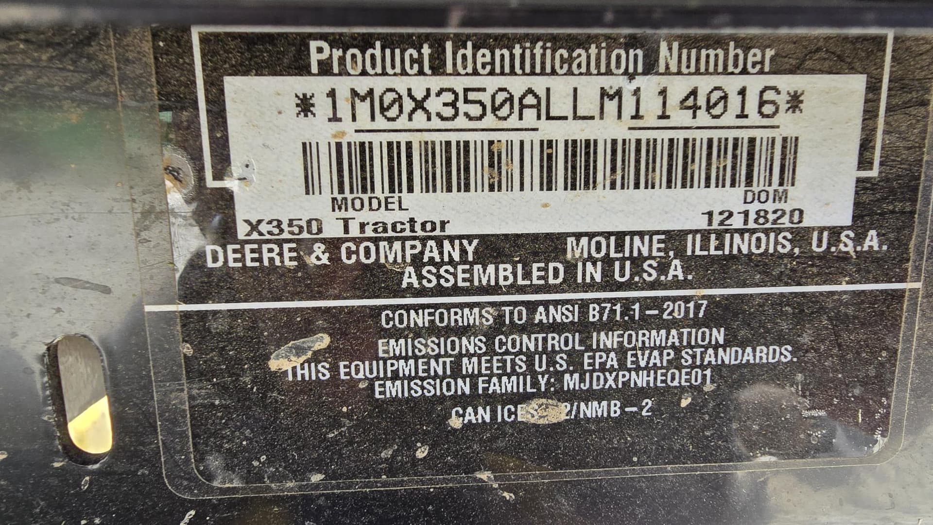 2021 John Deere X350 Image