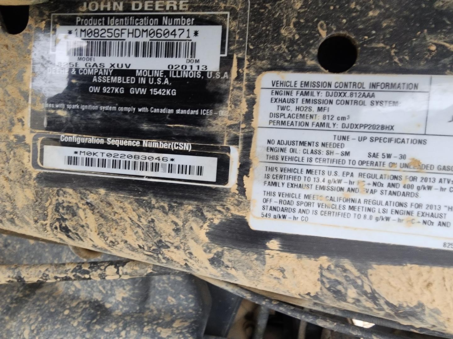 2013 John Deere XUV 825I S4 Image