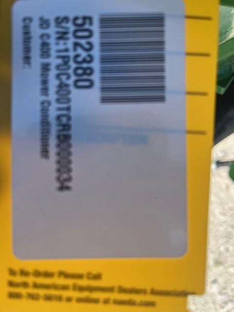 2024 John Deere C400 Image