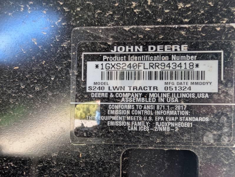 2024 John Deere S240 Image