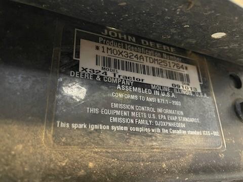 2013 John Deere X324 Image