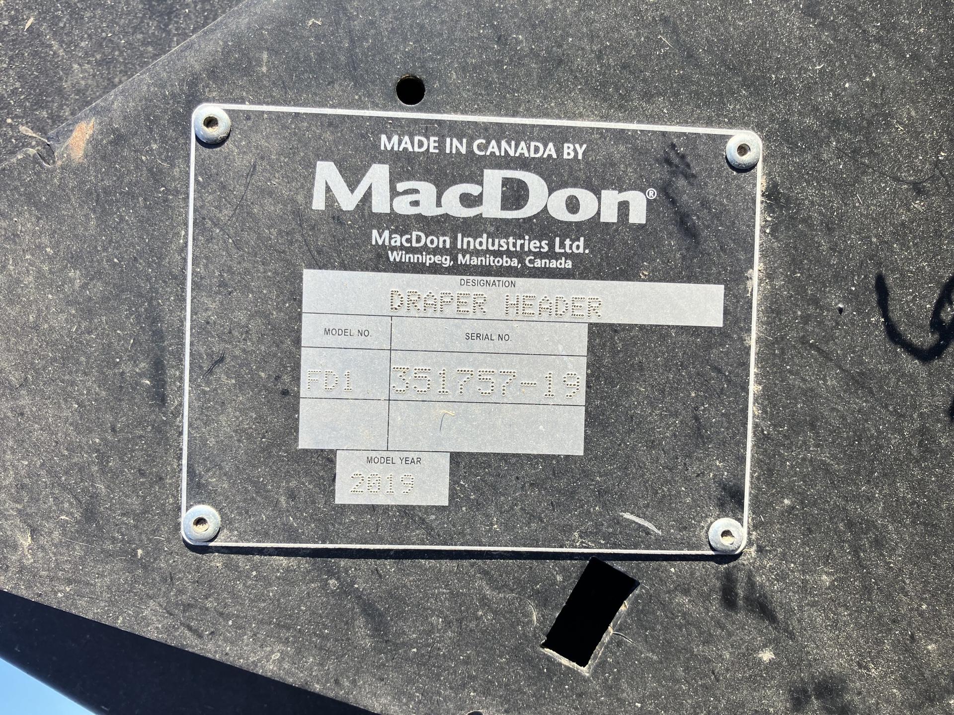 2019 MacDon FD140 Image