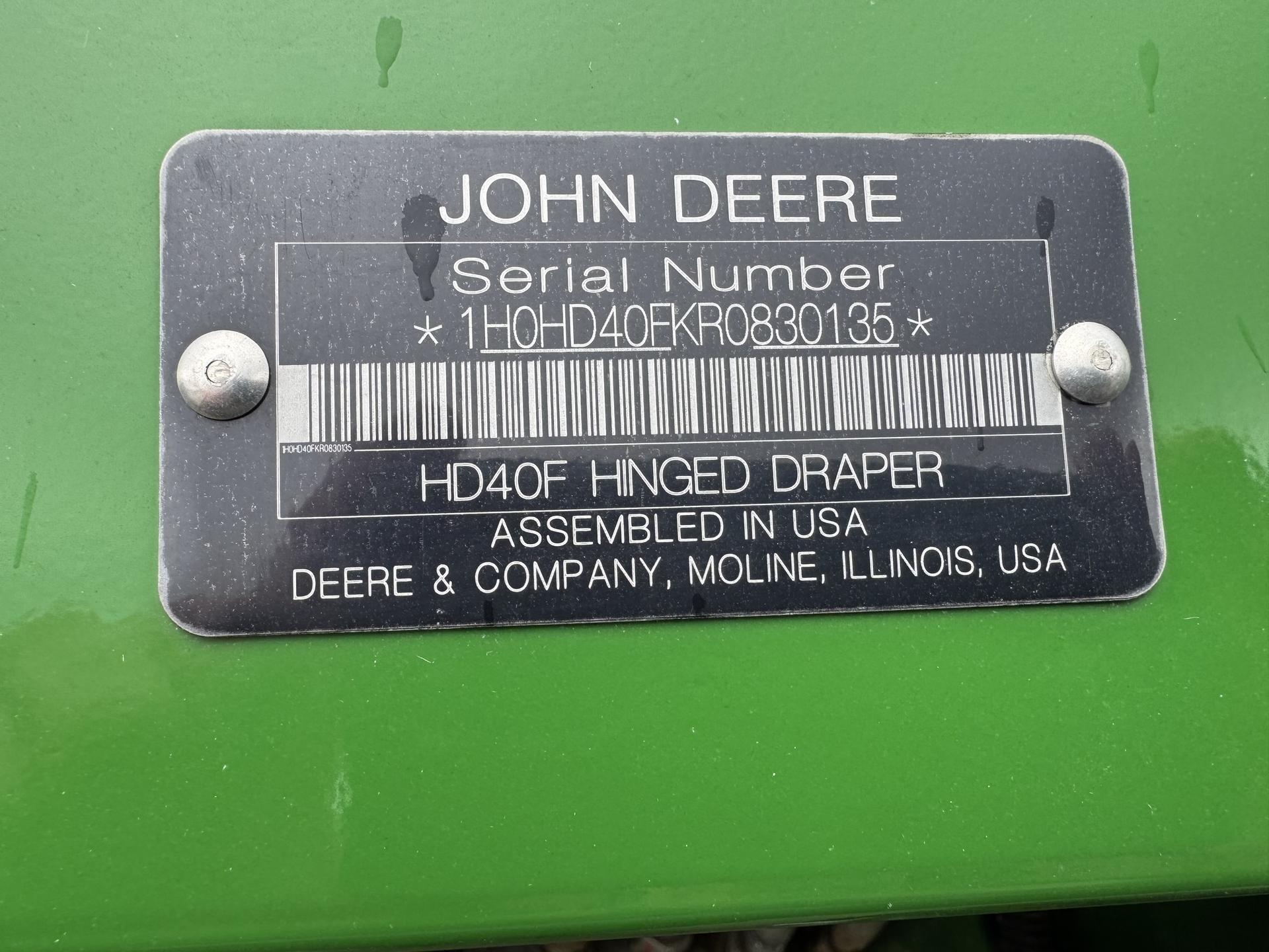 2024 John Deere HD40F Image