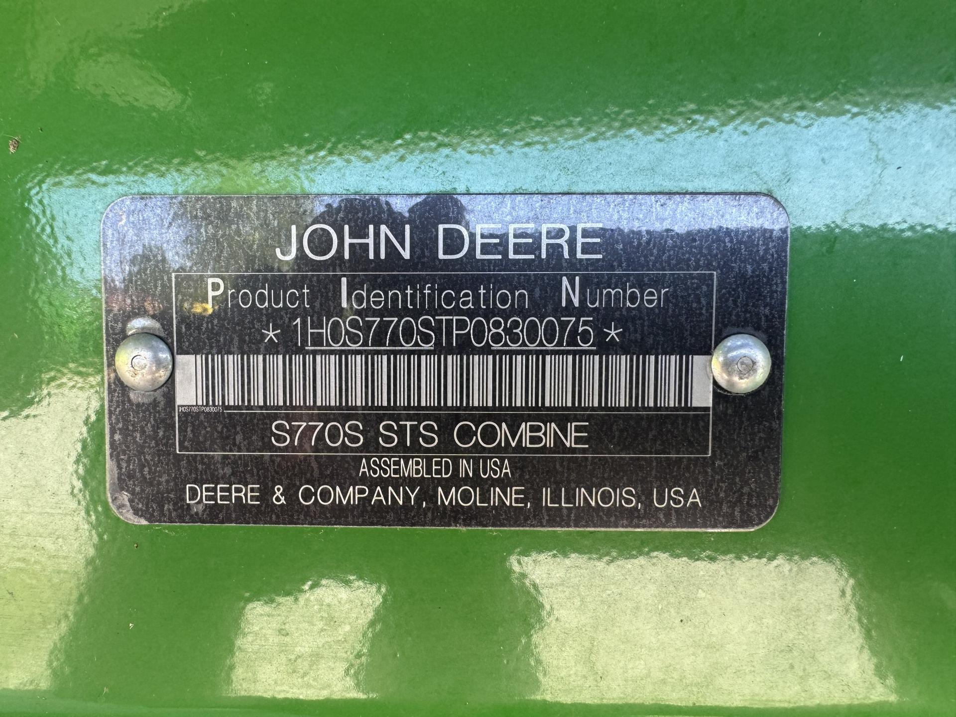 2024 John Deere S770 Image