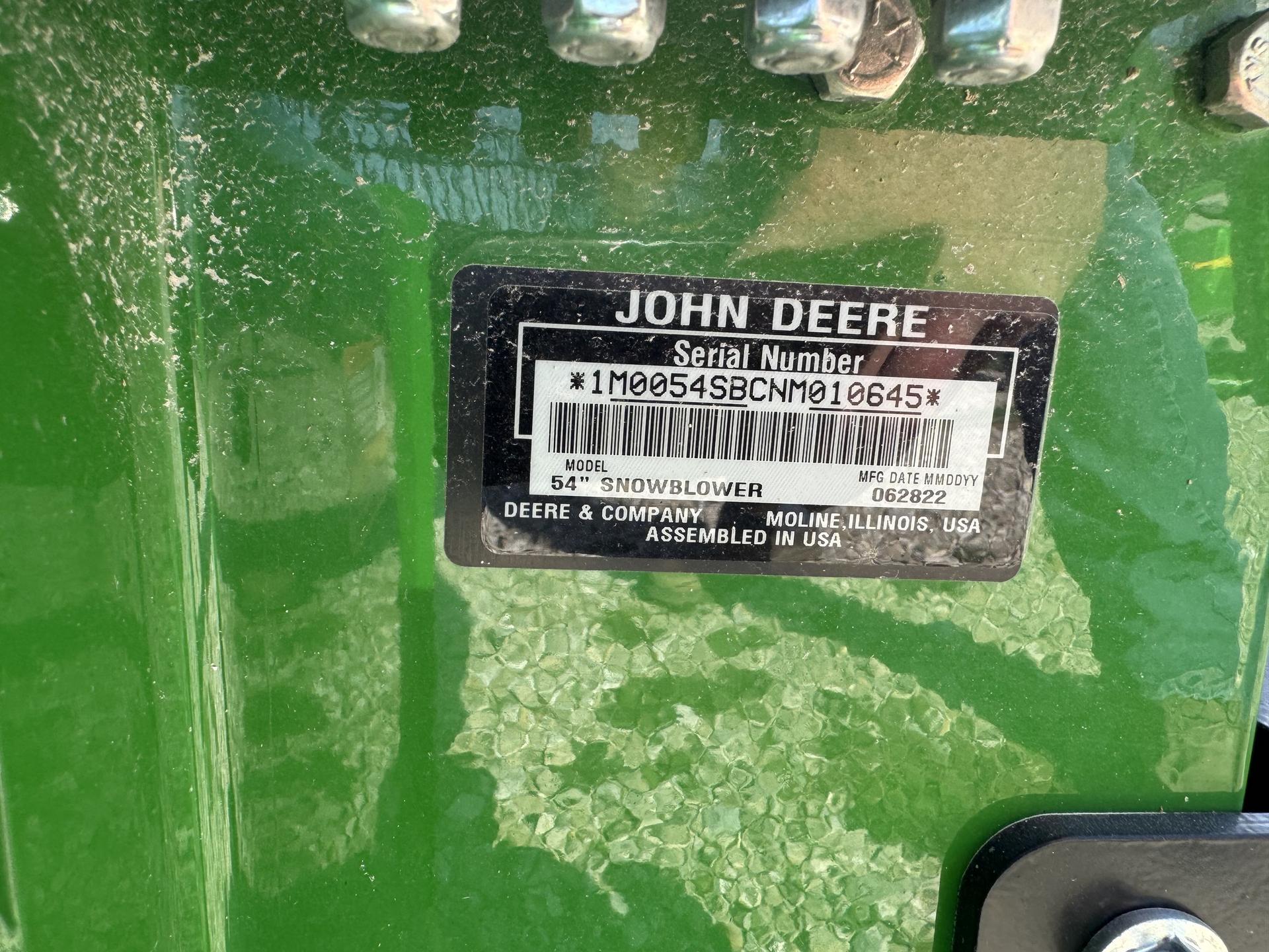 2022 John Deere 54 HD SNOWBLOWER Image