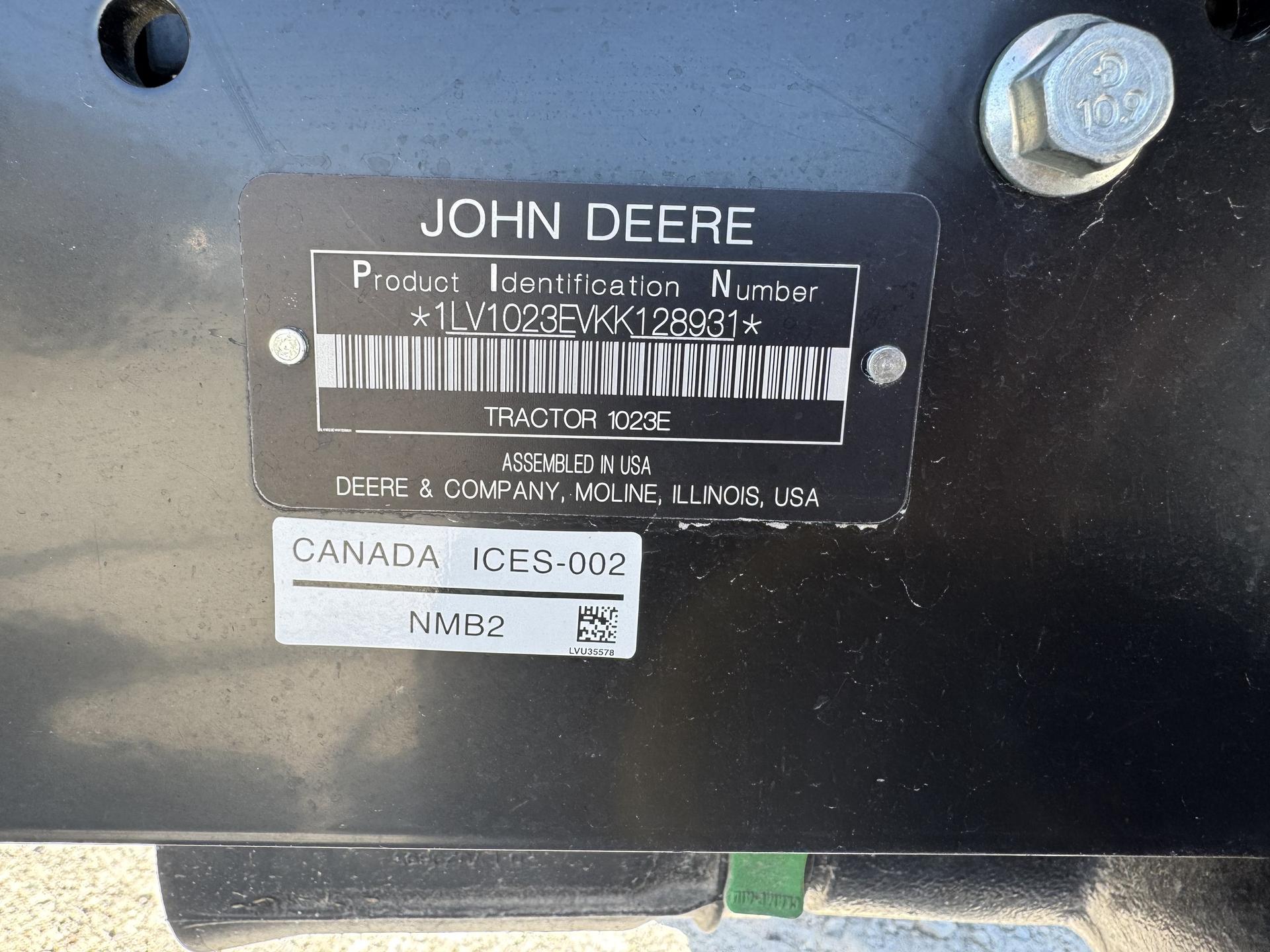 2019 John Deere 1023E Image