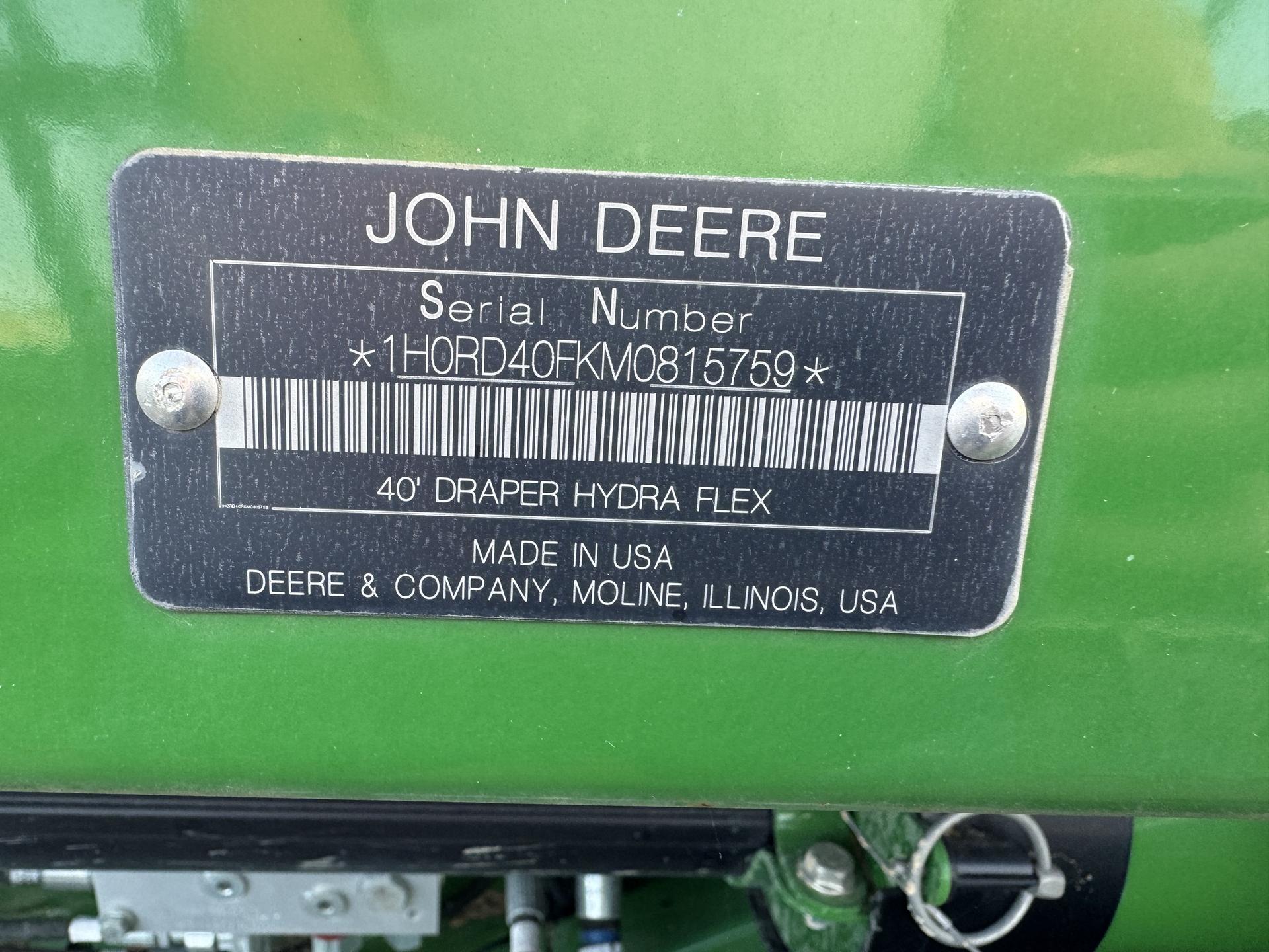2021 John Deere RD40F Image