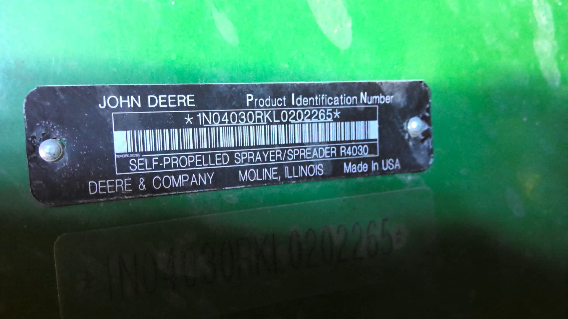 2020 John Deere R4030 Image