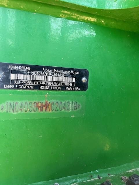 2020 John Deere R4038 Image