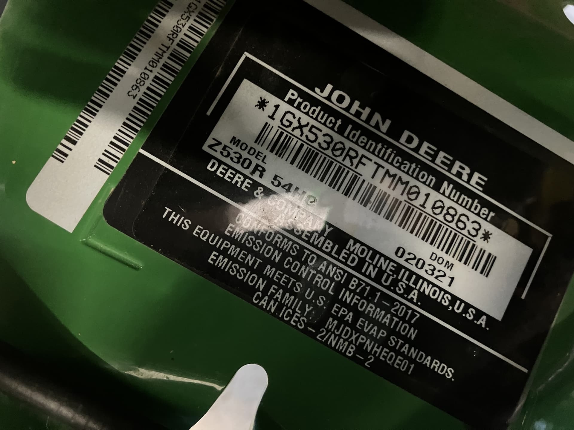 2021 John Deere Z530R Image
