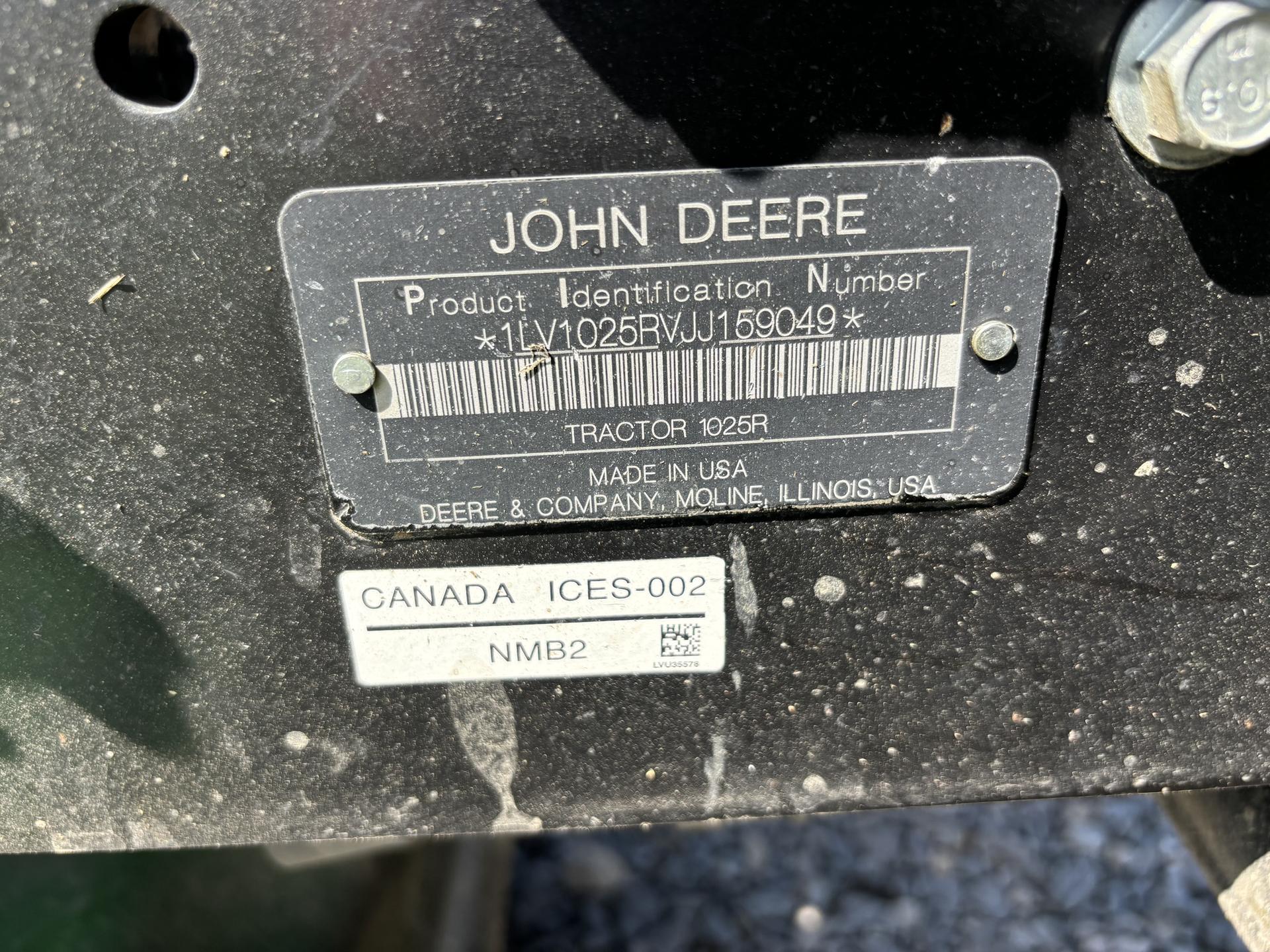 2018 John Deere 1025R Image
