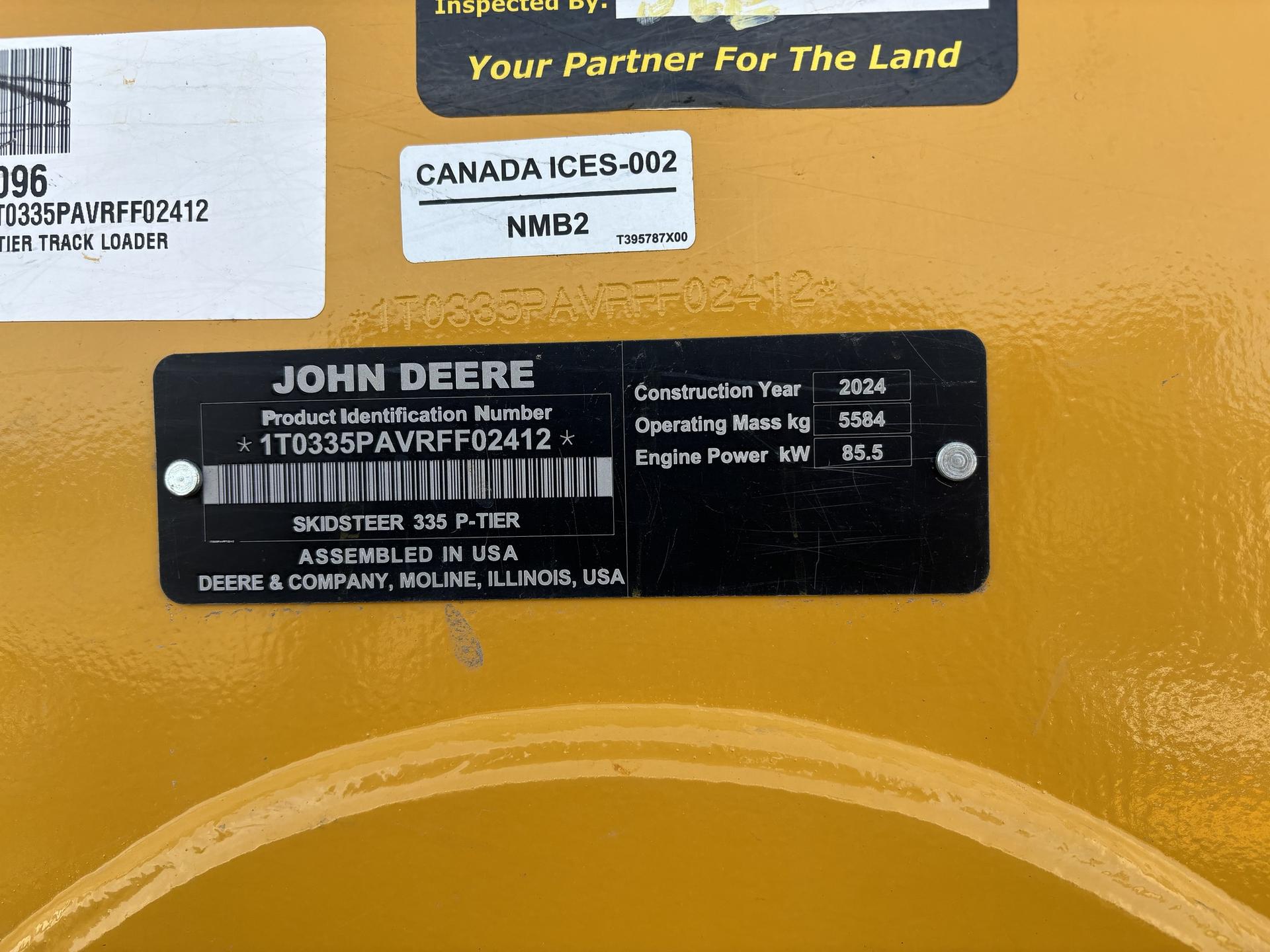 2024 John Deere 335 P Image