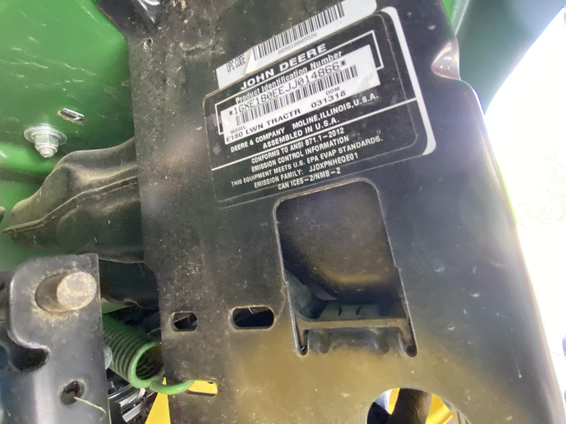 2018 John Deere E180 Image