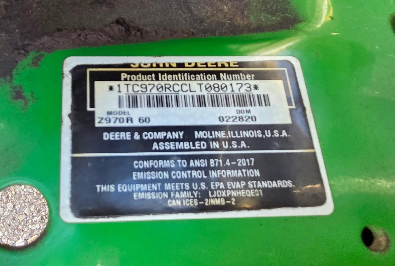 2020 John Deere Z970R Image