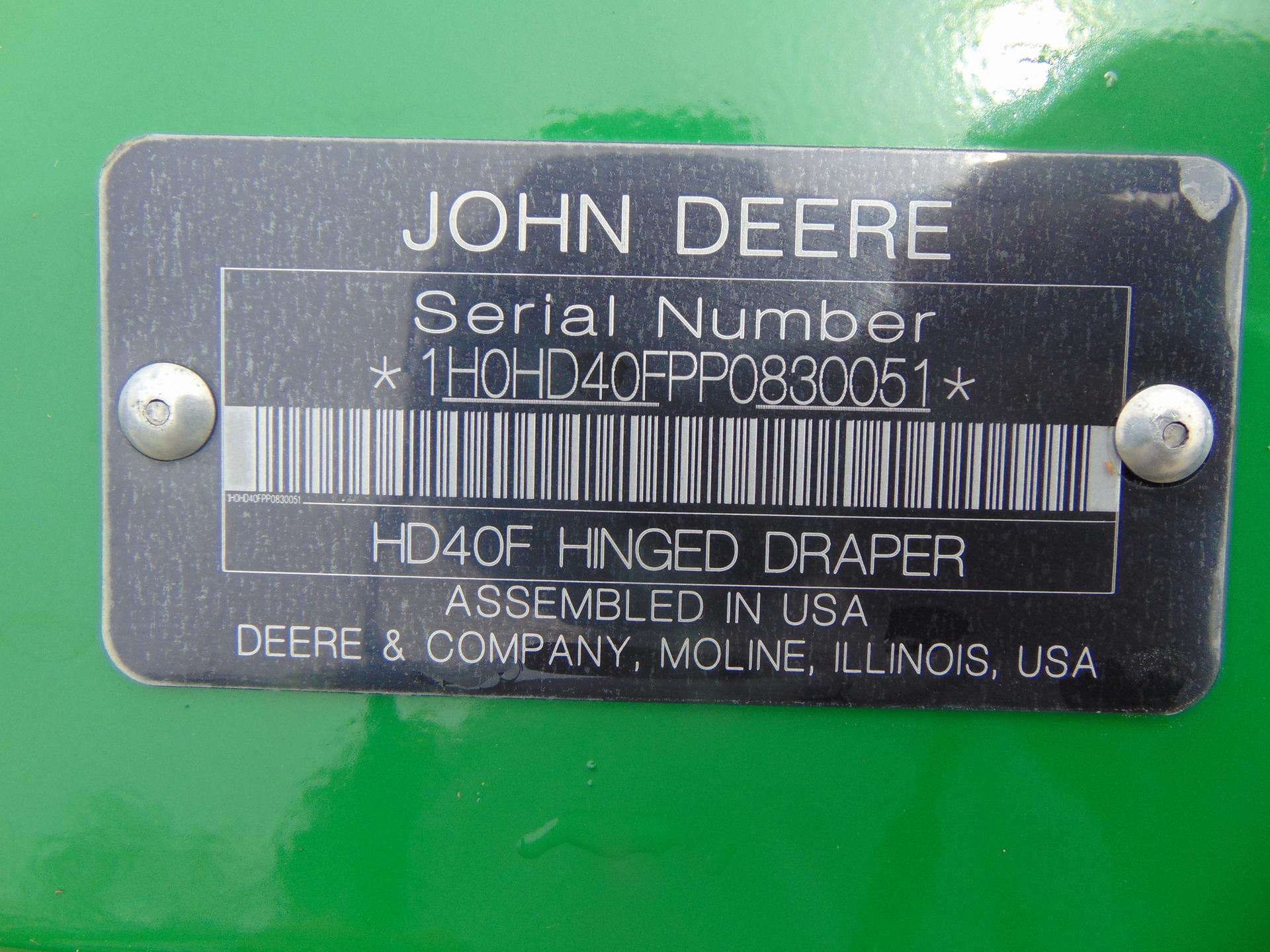 2024 John Deere HD40F Image