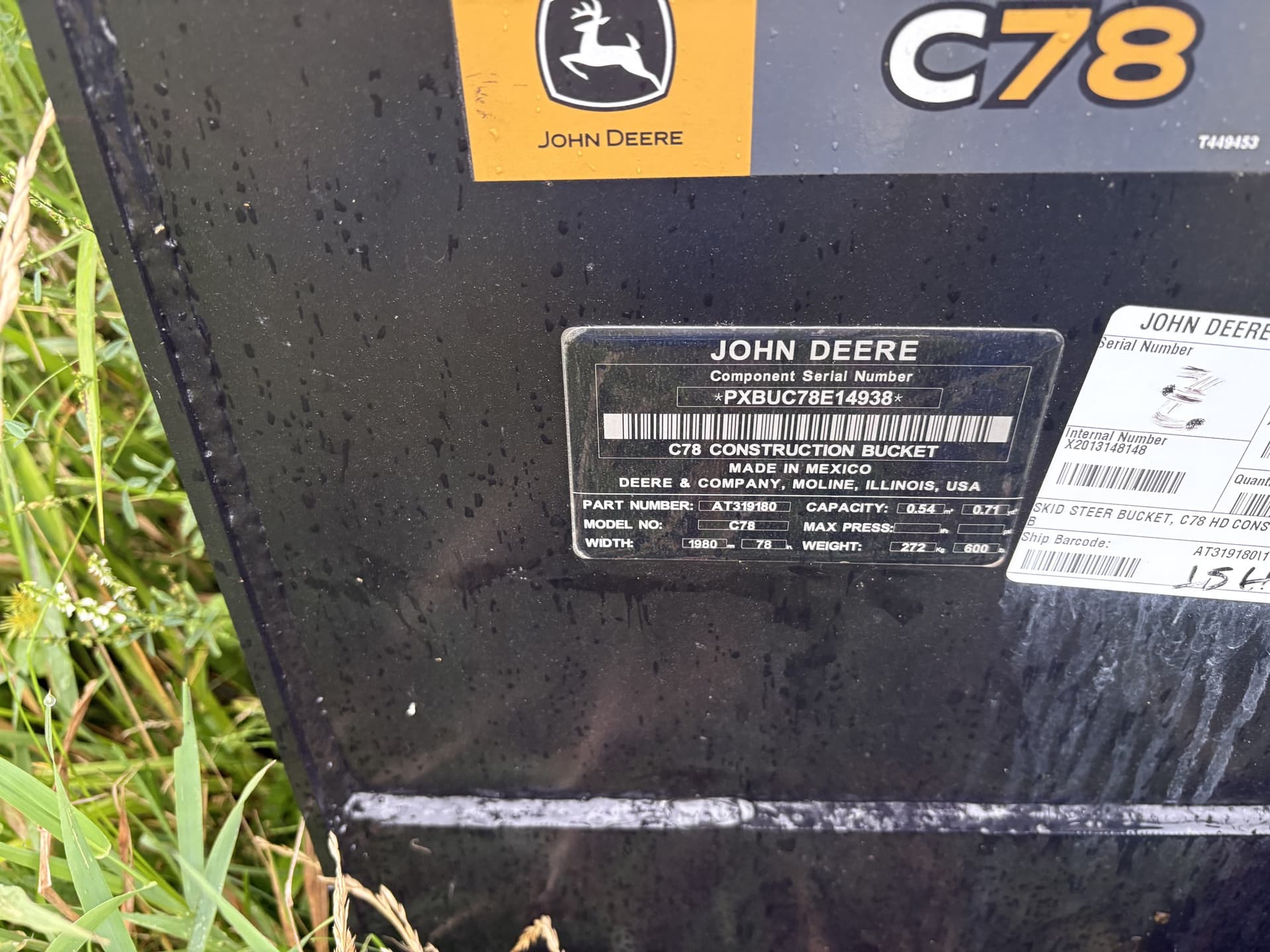 2025 John Deere 78″ construction Image