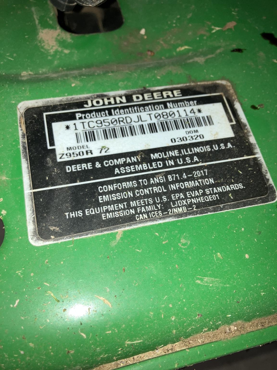 2020 John Deere Z950R Image