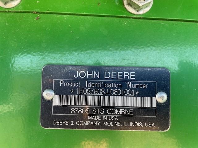 2018 John Deere S780 Image