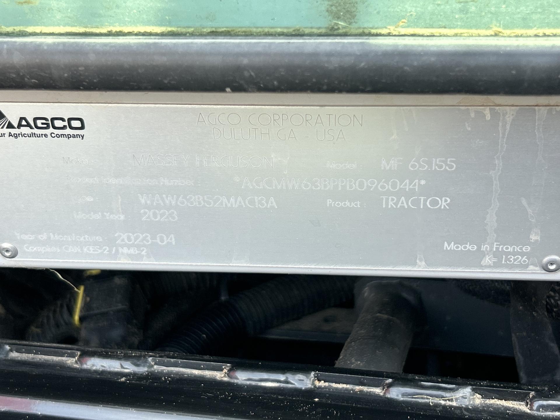 2023 Massey Ferguson 6S.155 Classic Image