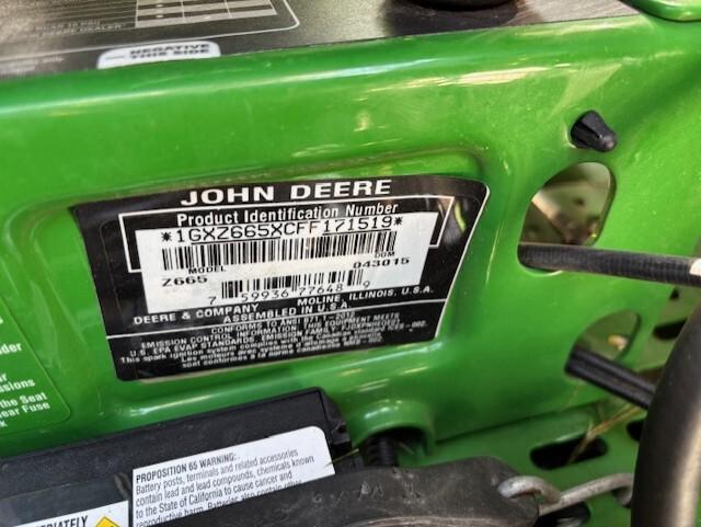 2015 John Deere Z665 Image