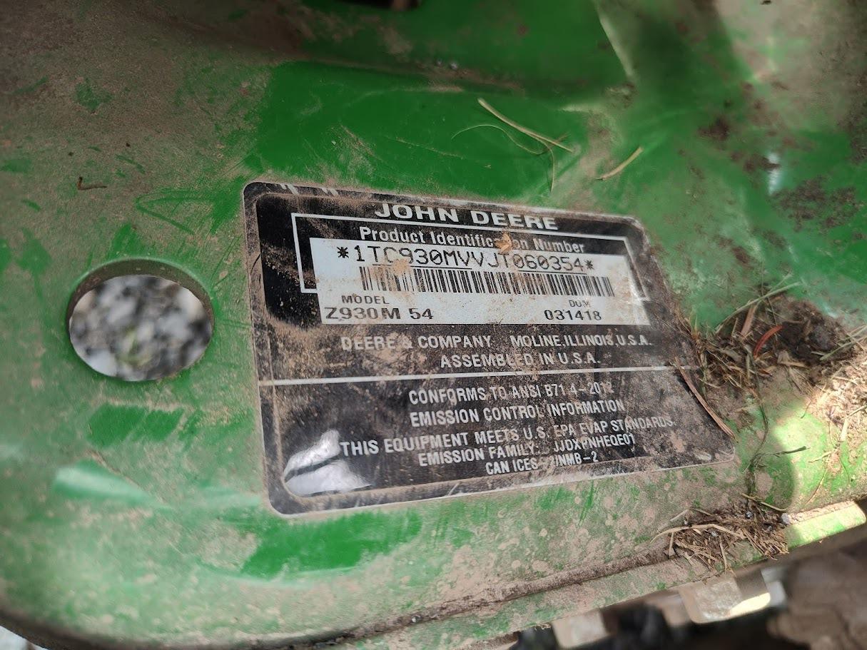 2018 John Deere Z930M Image
