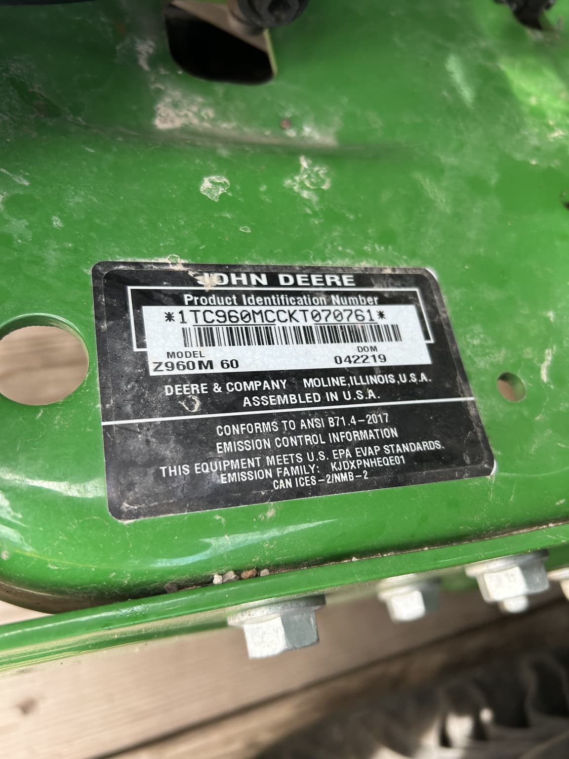 2019 John Deere Z960M Image