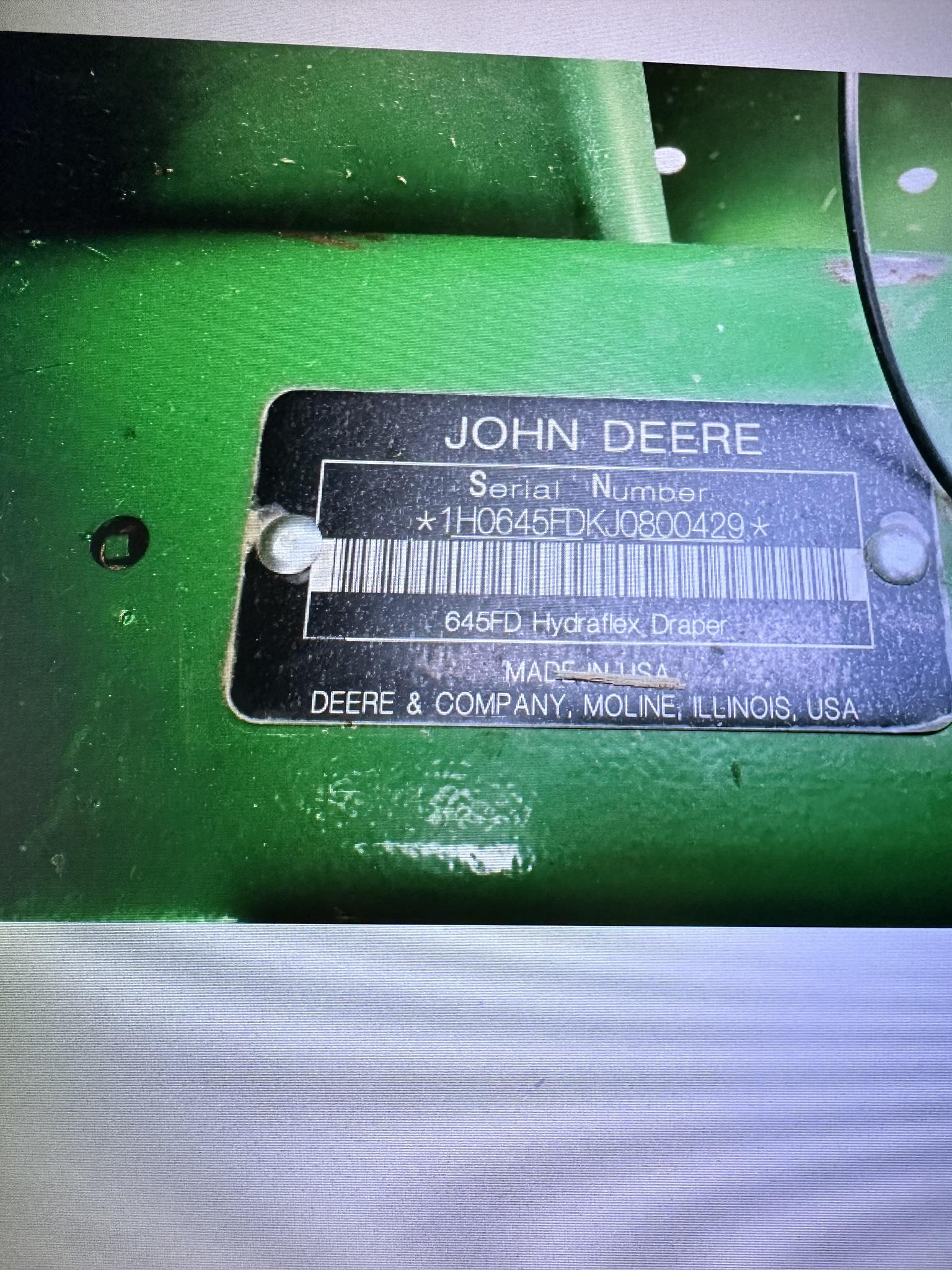 2018 John Deere 645FD Image