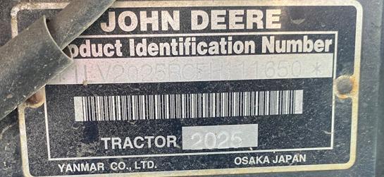 2014 John Deere 2025R Image
