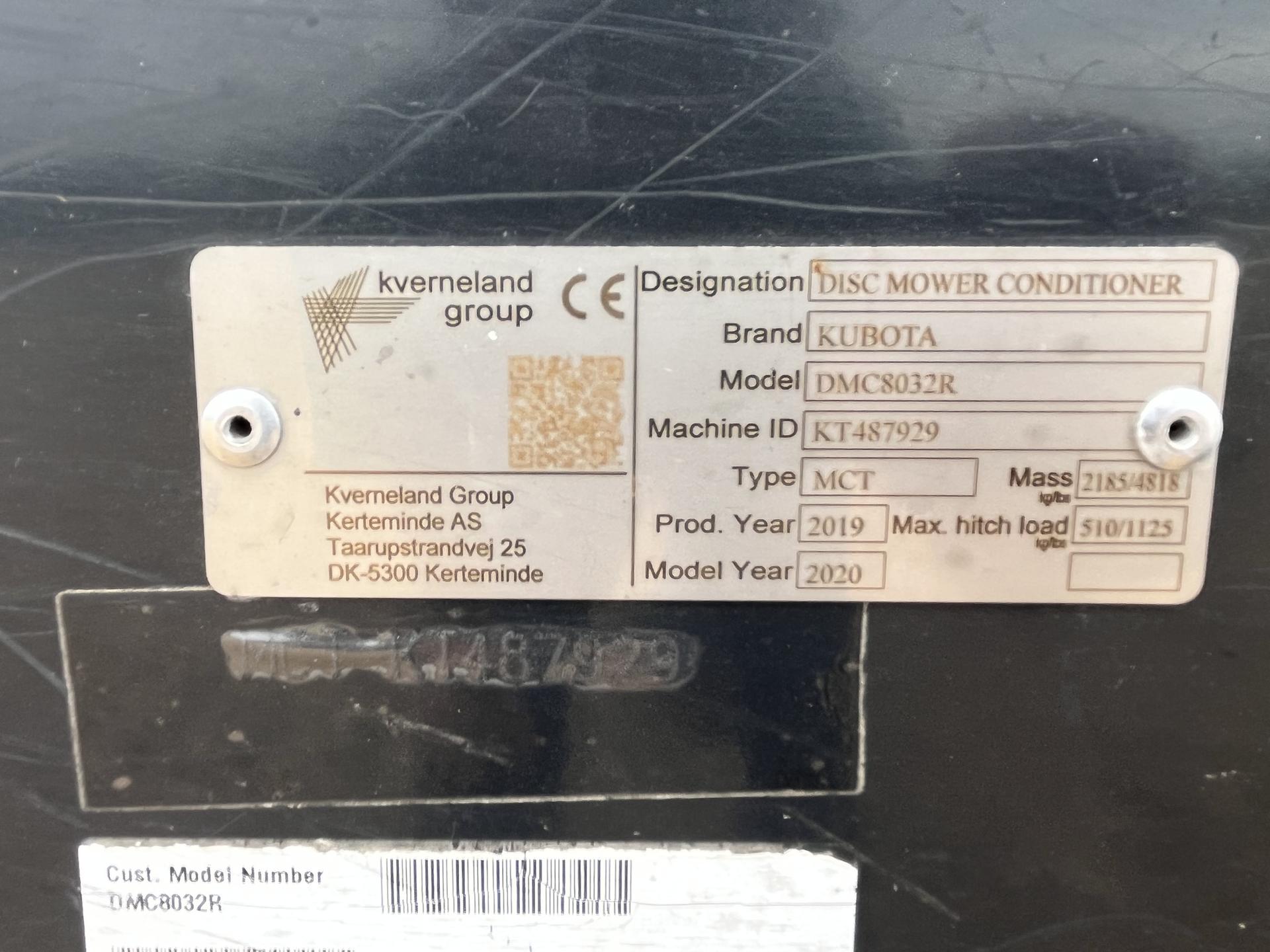 2020 Kubota DMC8032R Image