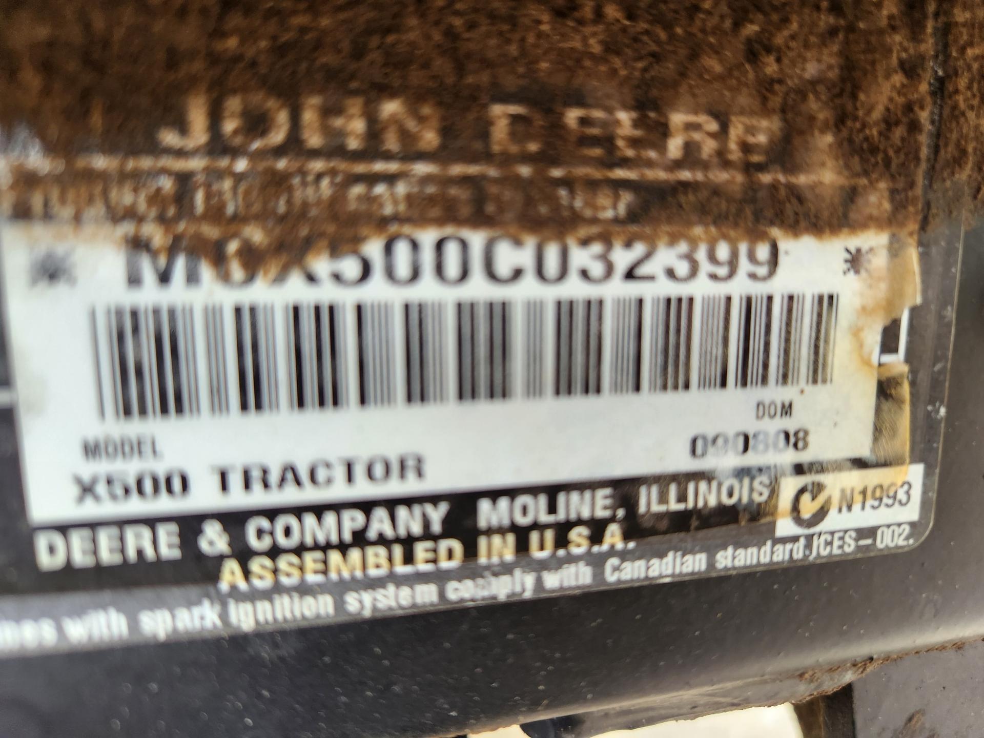 2008 John Deere X500 Image