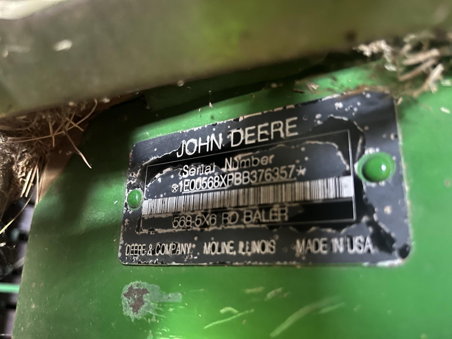 2011 John Deere 568 Image