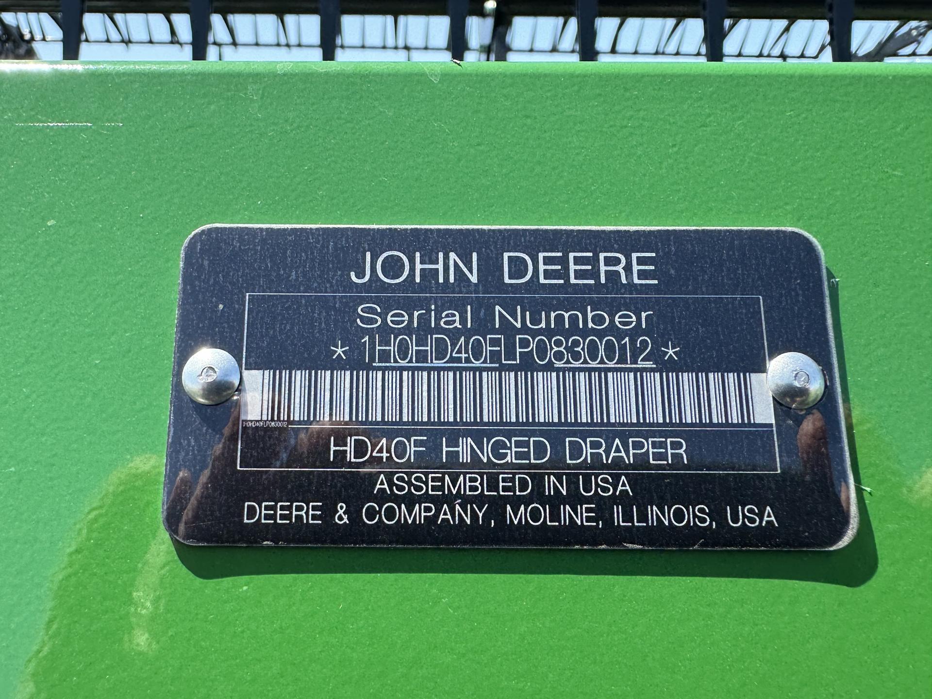 2024 John Deere HD40F Image