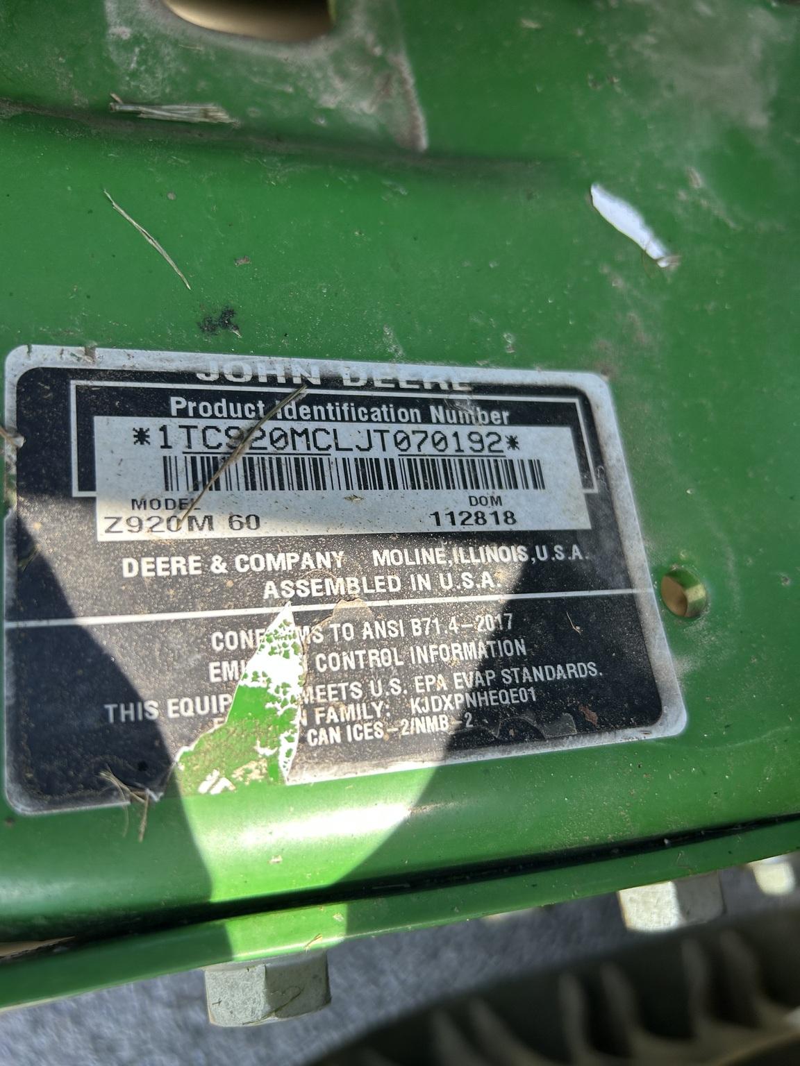 2019 John Deere Z920M Image