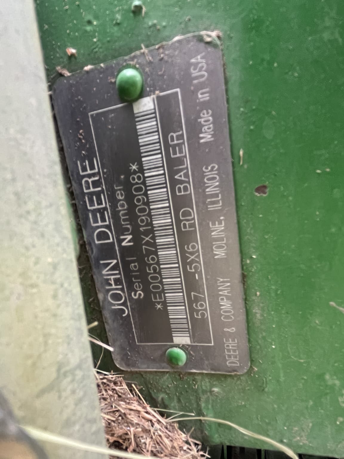 2002 John Deere 567 Image