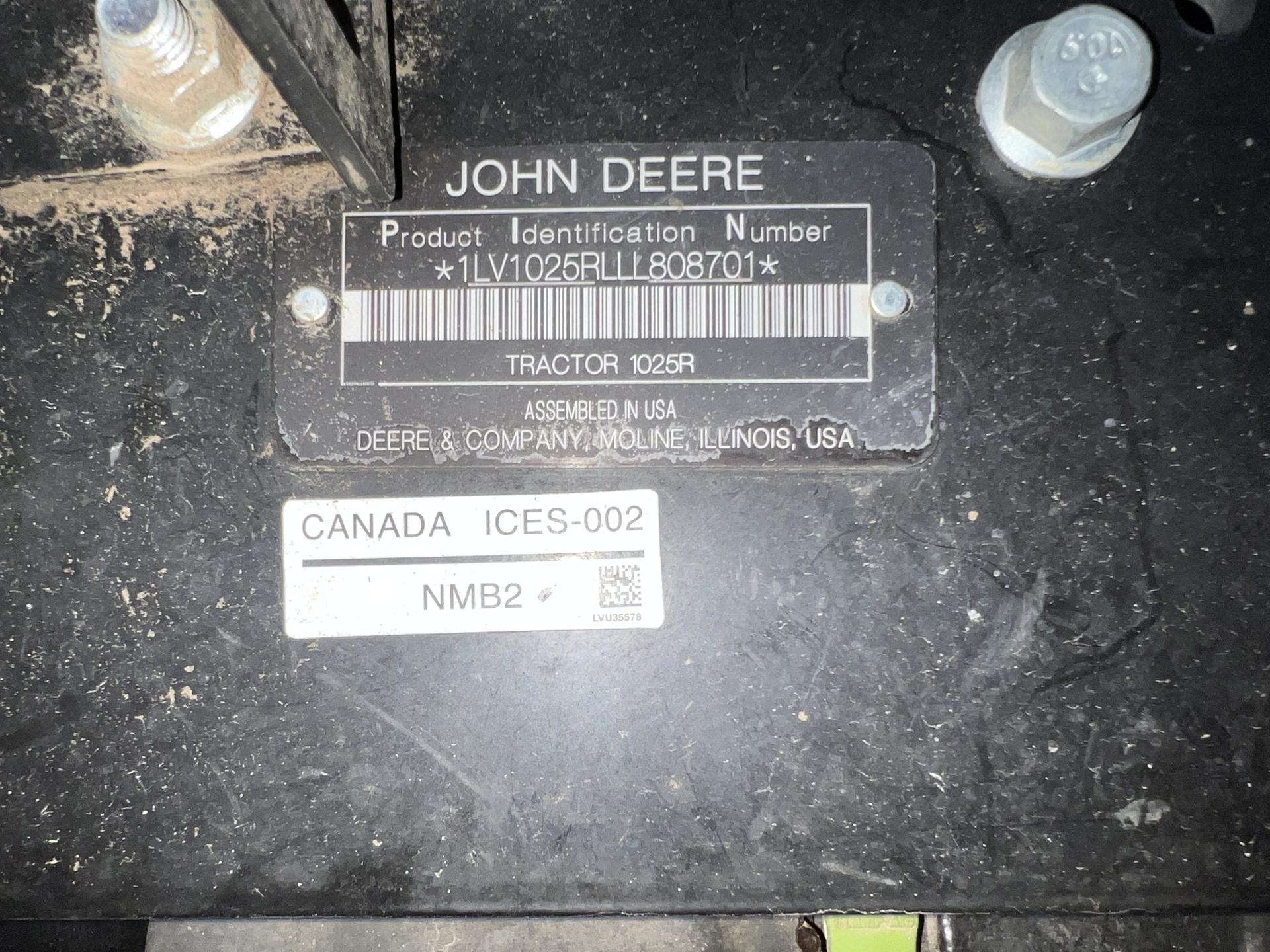 2020 John Deere 1025R Image