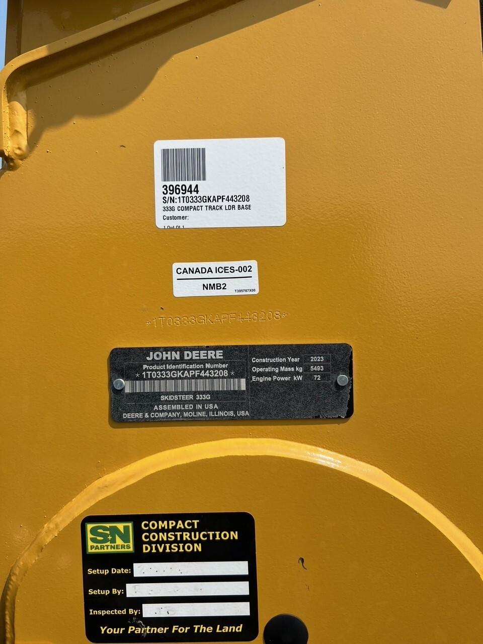 2023 John Deere 333G Image