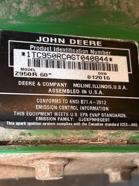 2016 John Deere Z950R Image